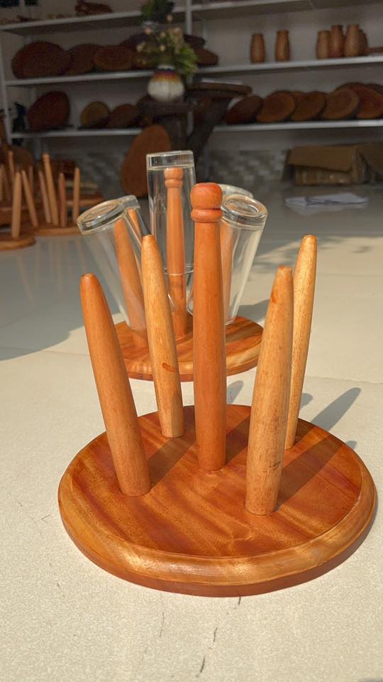 Wooden Glass Stand