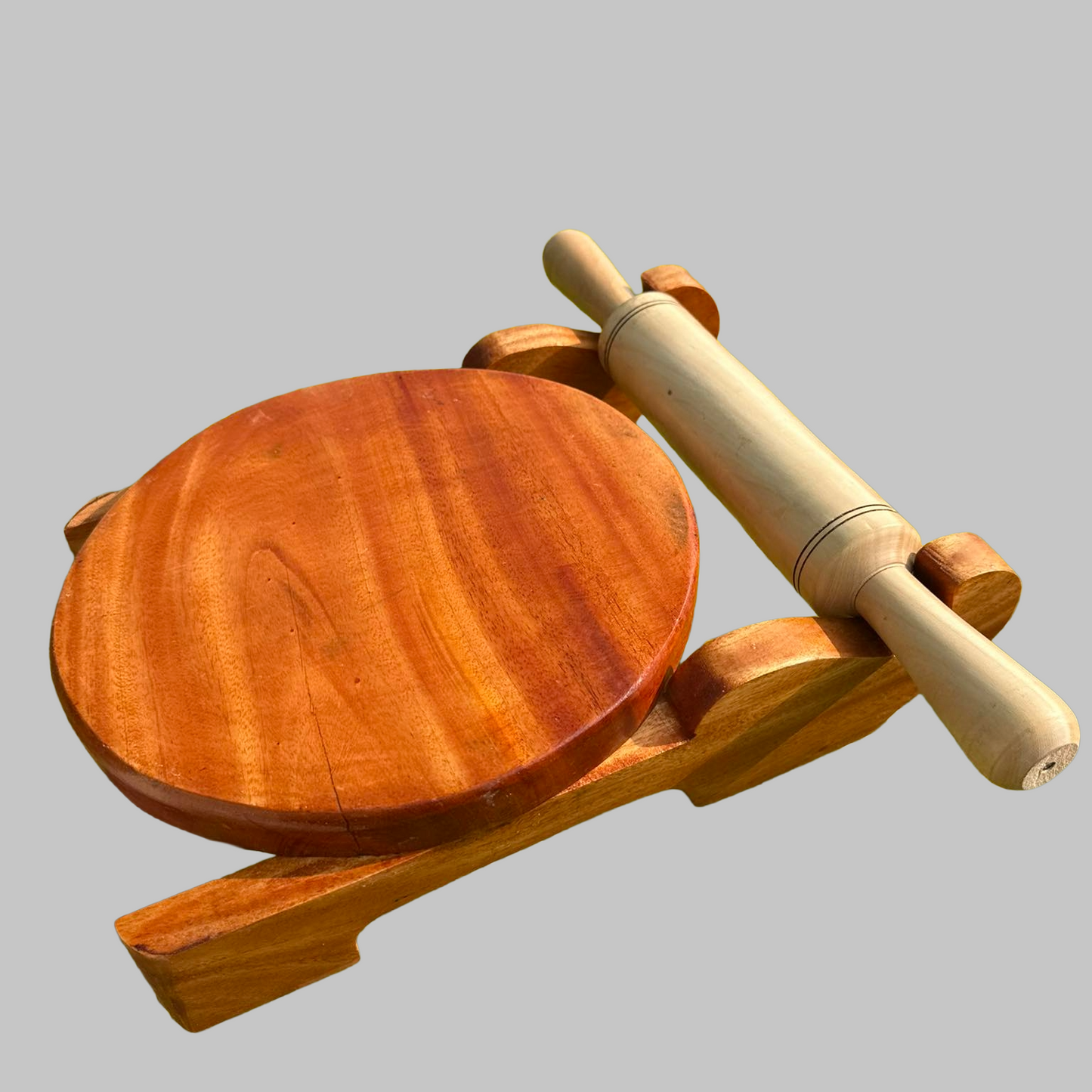 Handmade Wooden Roti Maker Set