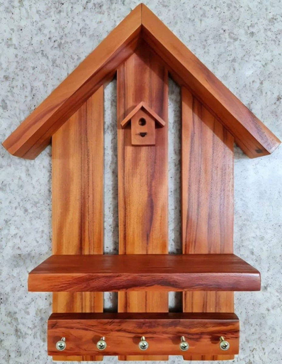 Wooden House Wall Shelf