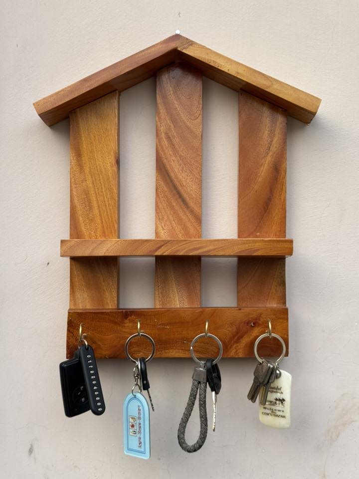 Wooden House Wall Shelf