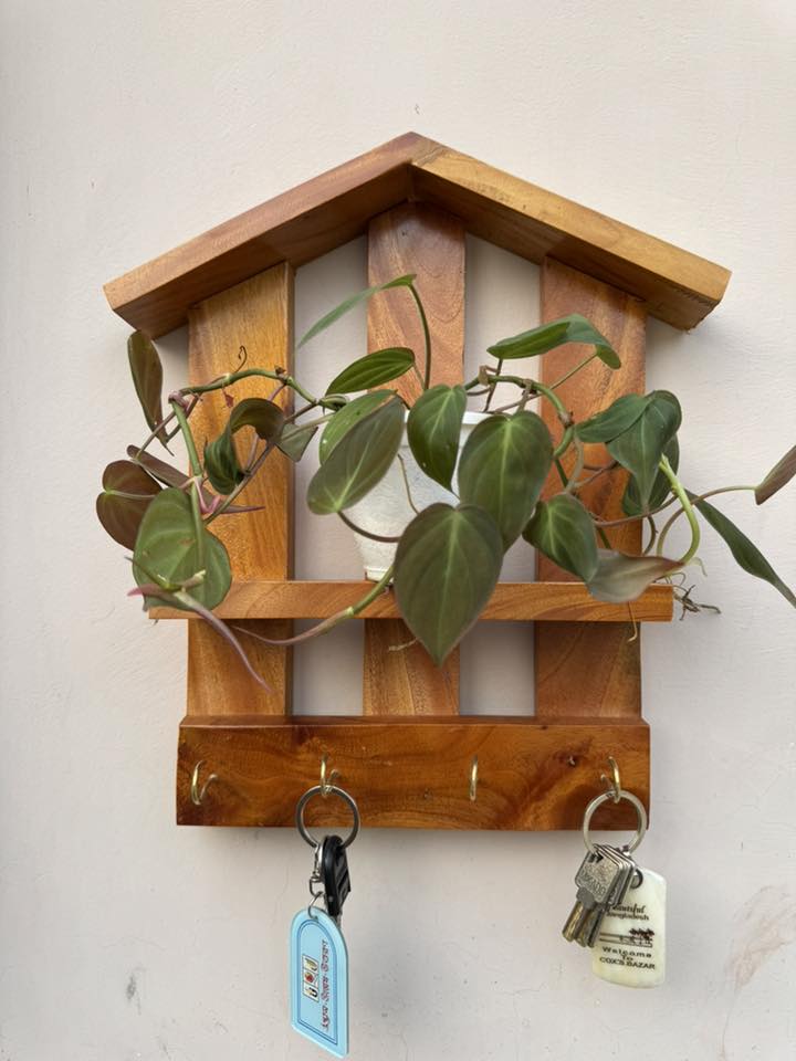 Wooden House Wall Shelf