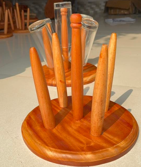 Wooden Glass Stand